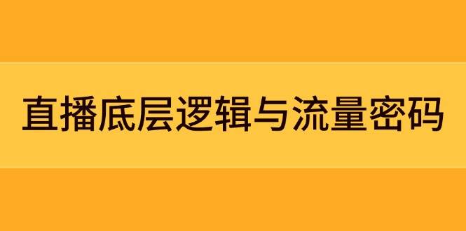 直播底层逻辑与流量密码:定位模型+案例拆解,急速流承接与数据优化全攻略-创客副业