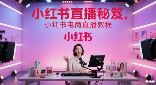 小红书直播秘笈，小红书电商直播教程-创客副业