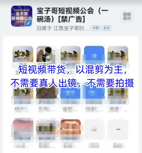 宝子哥头部团队短视频带货,以混剪为主,不需要真人出镜,不需要拍摄【更新】-创客副业