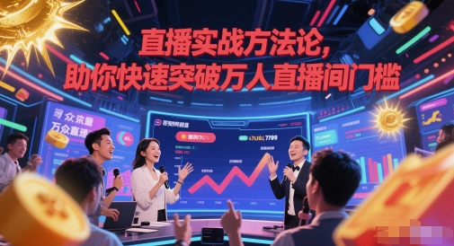 直播实战方法论，助你快速突破万人直播间门槛-创客副业