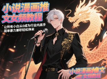 小说漫画推文女频教程,让所有小白从0成为行业内高手,简单暴力兼职轻松挣米-创客副业