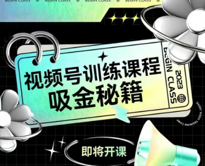 如何做好视频号，视频号训练课程，吸金秘籍-创客副业