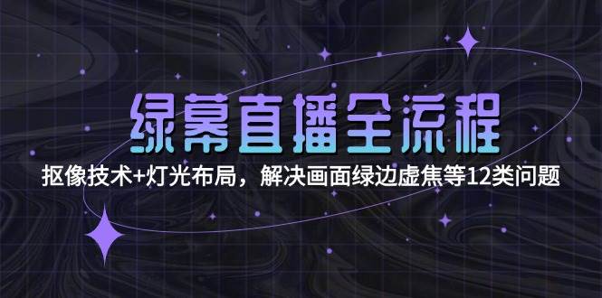 绿幕直播全流程：抠像技术+灯光布局，解决画面绿边虚焦等12类问题-创客副业