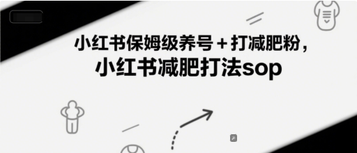 小红书保姆级养号+打减肥粉，小红书减肥打法sop-创客副业