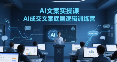 AI文案实操课，AI成交文案底层逻辑训练营-创客副业
