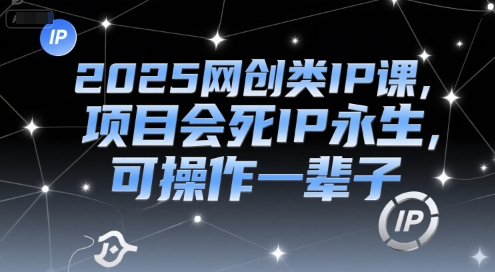 2025网创类IP课,项目会死IP永生,可操作一辈子-创客副业
