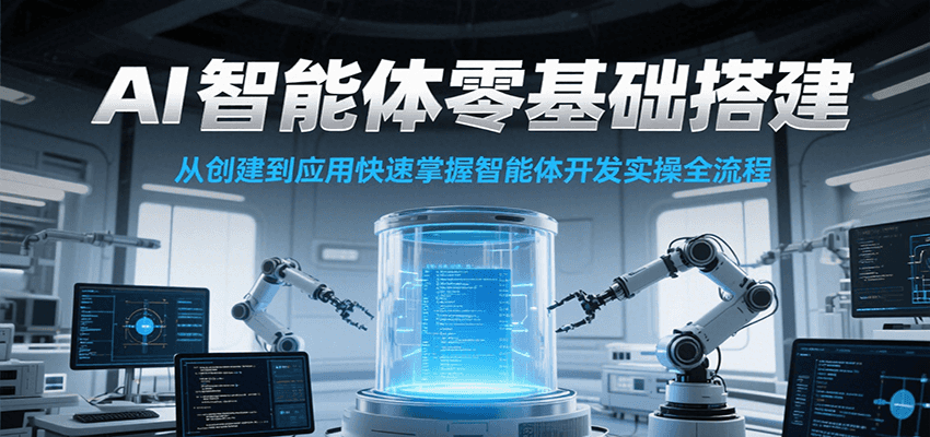AI智能体零基础搭建实操课,从创建到应用快速掌握智能体开发全流程!-创客副业