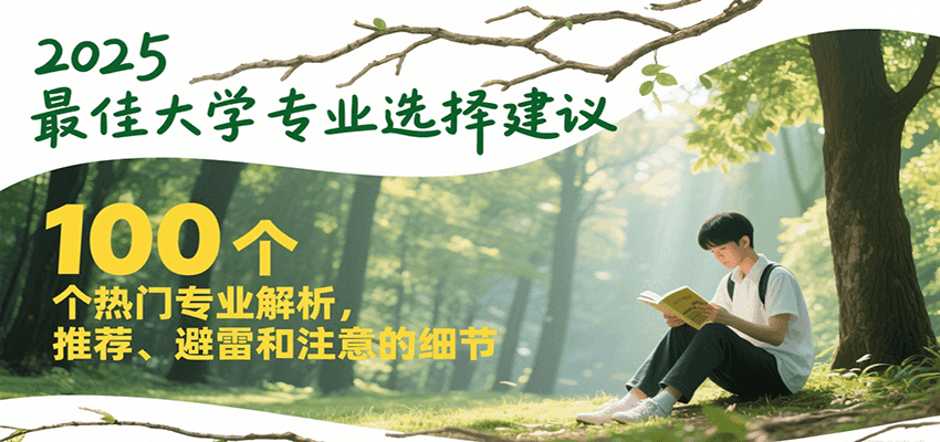 2025最佳大学专业选择建议,100个热门专业解析,推荐、避雷和注意的细节-创客副业