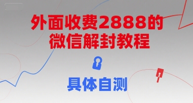外面收费2888的微信解封教程,具体自测-创客副业