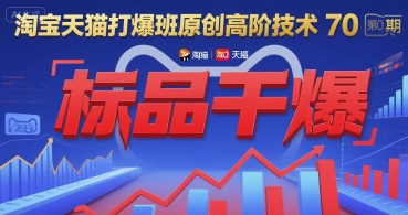 淘宝天猫打爆班原创高阶技术第70期:标品干爆-创客副业