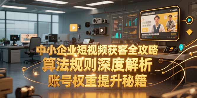 中小企业短视频获客全攻略，算法规则深度解析，账号权重提升秘籍-创客副业