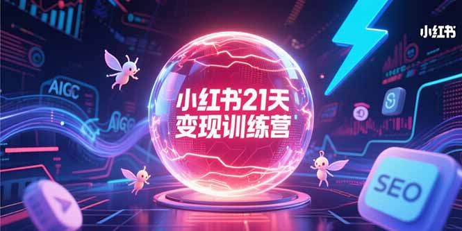 小红书21天变现训练营，AIGC工具高效应用，SEO优化核心技巧-创客副业