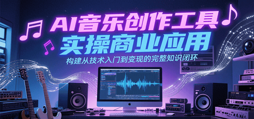 AI音乐创作工具实操商业应用,构建从技术入门到变现的完整知识闭环-创客副业