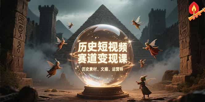 历史短视频赛道变现课,百集素材库应用,文案剪辑技巧,账号运营全案-创客副业