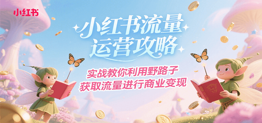 小红书流量运营攻略，实战教你利用野路子获取流量进行商业变现-创客副业