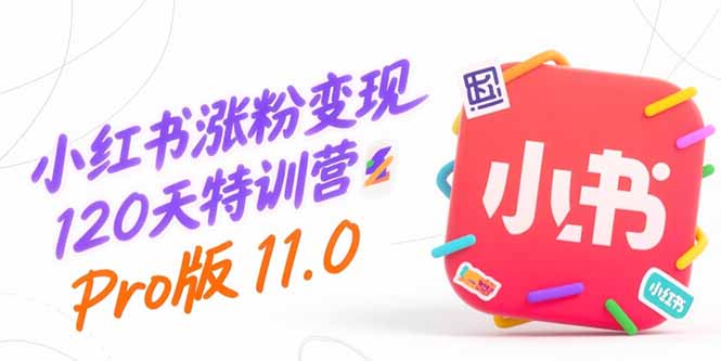 小红书涨粉变现120天特训营Pro版11.0：从0到1掌握平台运营,内容制作和变现-创客副业
