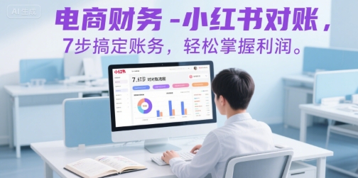 电商财务-小红书对账，7步搞定账务，轻松掌握利润-创客副业