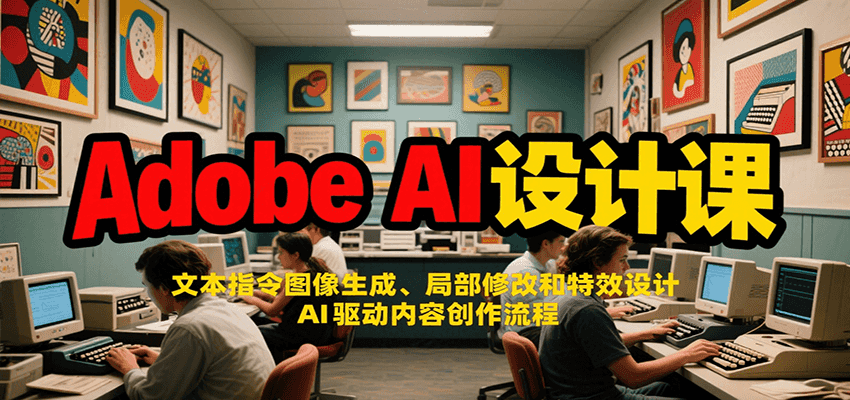Adobe AI设计课:文本指令图像生成、局部修改和特效设计,AI驱动内容创作流程-创客副业