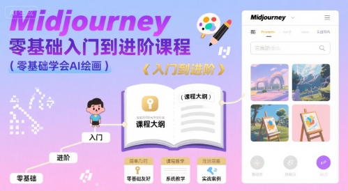 midjourney零基础入门到进阶课程,零基础学会AI绘画-创客副业