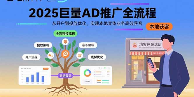 2025巨量AD推广全流程，从开户到投放优化，实现本地实体业务高效获客-创客副业