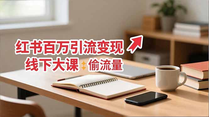 小红书百万引流变现-11月线下大课：分享从0到百万引流路径，手把手教偷流量、拿结果-创客副业