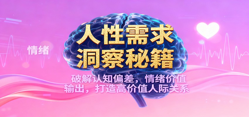 人性需求洞察秘籍，破解认知偏差，情绪价值输出，打造高价值人际关系-创客副业