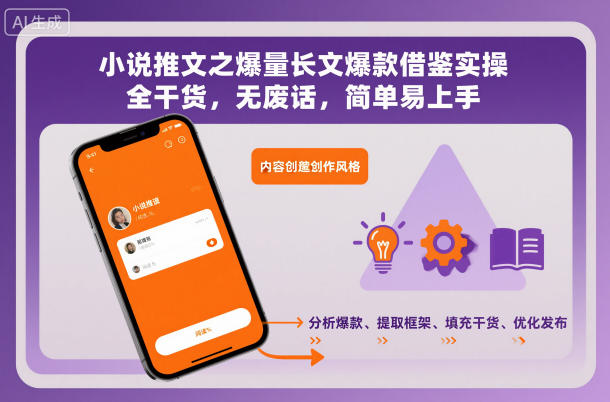 小说推文之爆量长文爆款借鉴实操,全干货,无废话,简单易上手-创客副业