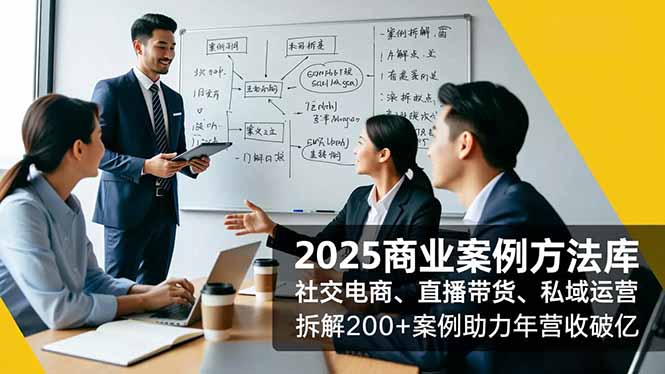 2025商业案例方法库，社交电商、直播带货、私域运营，拆解200+案例助力年营收破亿-创客副业