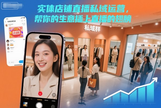 实体店铺直播私域运营,帮你的生意插上直播的翅膀-创客副业