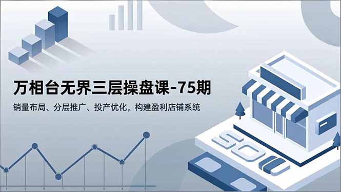 万相台无界三层操盘课-75期，销量布局、分层推广、投产优化，构建盈利店铺系统-创客副业