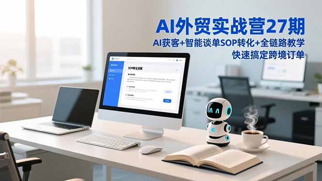 AI外贸实战营27期，AI获客+智能谈单+SOP转化+全链路教学，快速搞定跨境订单-创客副业