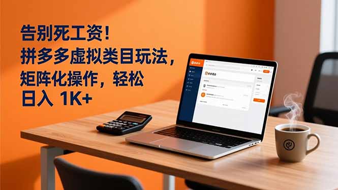 告别死工资！拼多多虚拟类目玩法，矩阵化操作，轻松日入 1K+-创客副业