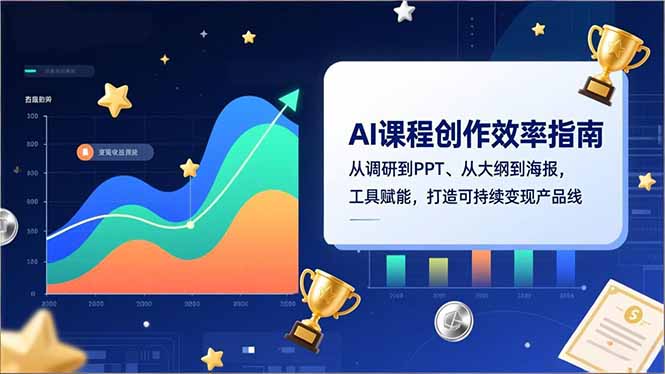 AI课程创作效率指南，从调研到PPT、从大纲到海报，工具赋能，打造可持续变现产品线-创客副业