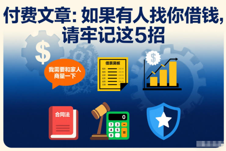 付费文章：如果有人找你借钱，请牢记这5招-创客副业