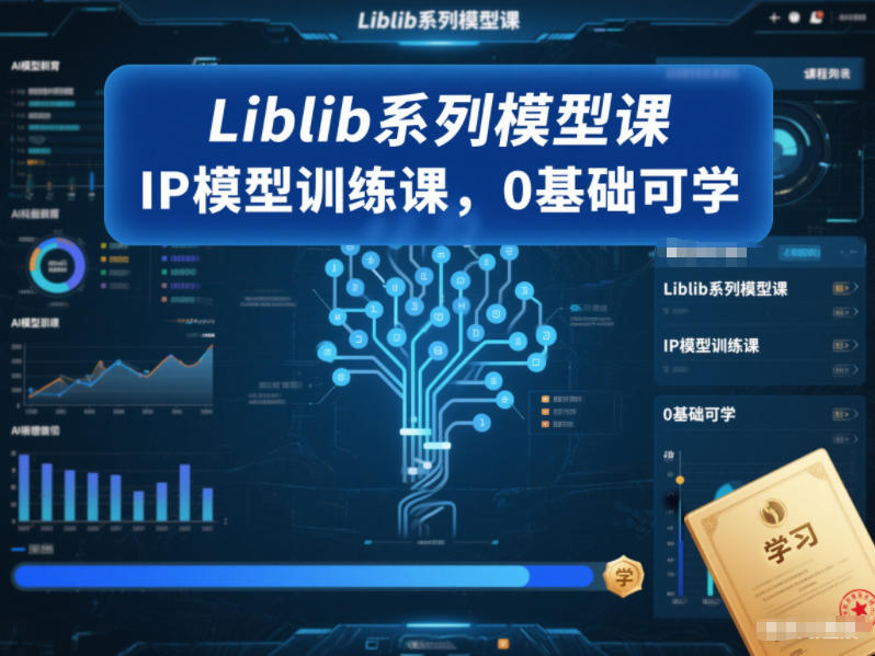 Liblib系列模型课，IP模型训练课，0基础可学-创客副业