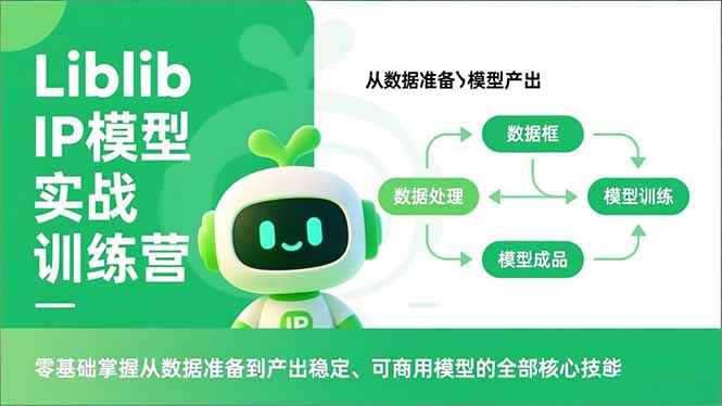Liblib IP模型实战训练营，零基础掌握从数据准备到产出稳定、可商用模型的全部核心技能-创客副业