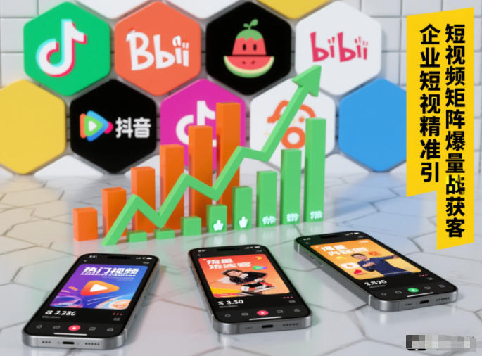 企业短视频精准引流矩阵获客，短视频矩阵爆量战法-创客副业