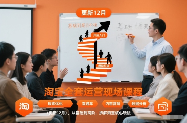 淘宝全套运营现场课程(更新12月)，从基础到高阶，拆解淘宝核心玩法-创客副业