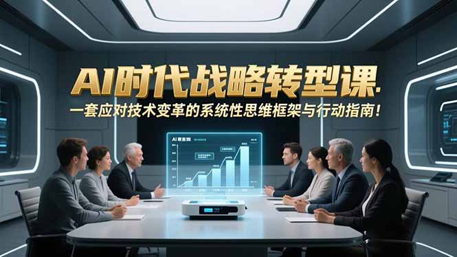 AI时代战略转型课：一套应对技术变革的系统性思维框架与行动指南！-创客副业