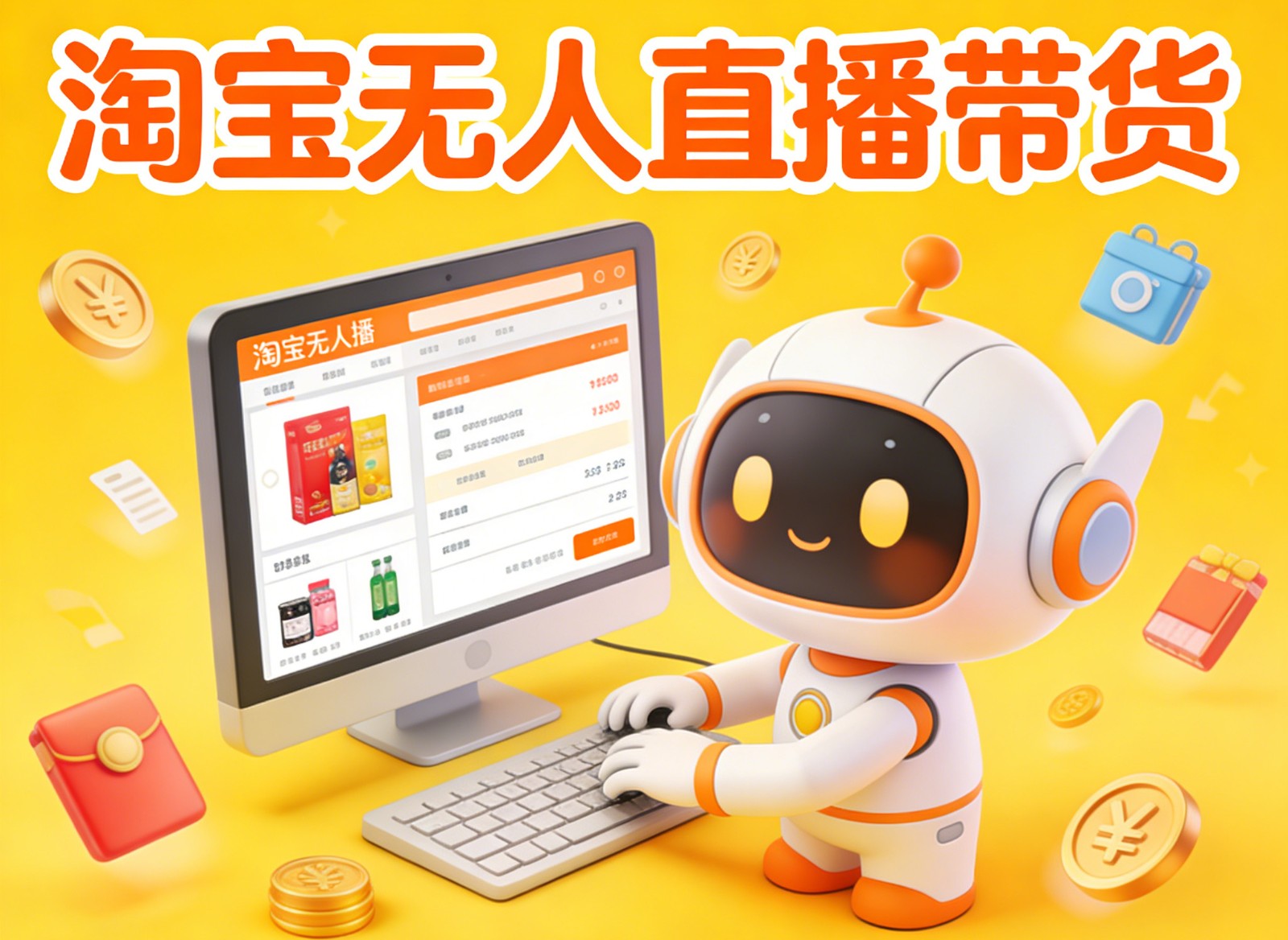 淘宝无人直播带货，24小时自动卖货，月佣金1W+，不违规不封号，不用露脸-创客副业