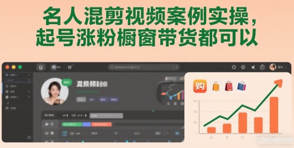 名人混剪视频案例实操，起号涨粉橱窗带货都可以-创客副业