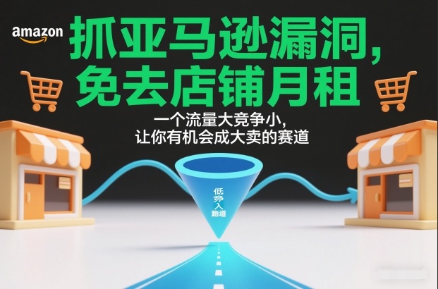抓亚马逊漏洞，免去店铺月租，一个流量大竞争小，让你有机会成大卖的赛道-创客副业