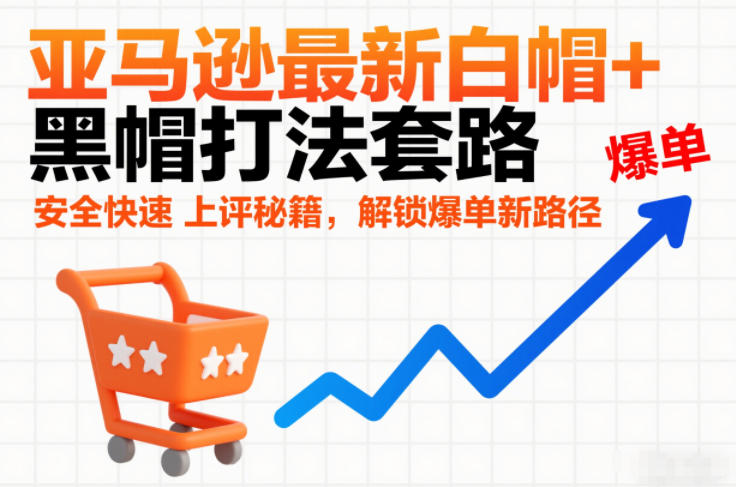 亚马逊最新白帽+黑帽打法套路，安全快速上评秘籍，解锁爆单新路径-创客副业