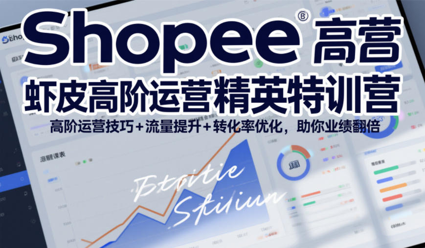 Shopee虾皮高阶运营精英特训营，高阶运营技巧+流量提升+转化率优化，助你业绩翻倍-创客副业