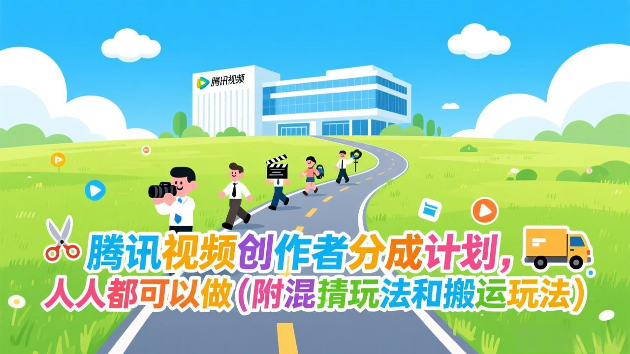 腾讯视频创作者分成计划，人人都可以做(附混剪玩法和搬运玩法-创客副业