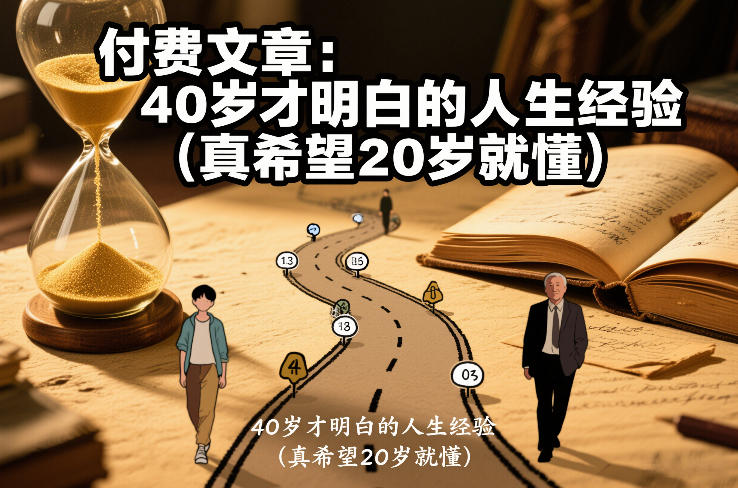 付费文章：40岁才明白的人生经验(真希望20岁就懂)-创客副业
