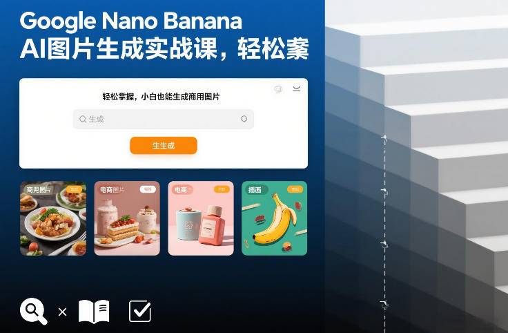 Google Nano Banana AI图片生成实战课，轻松掌握，小白也能生成商用图片-创客副业