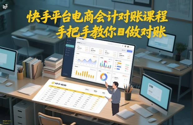 快手平台电商会计对账课程，手把手教你做对账-创客副业