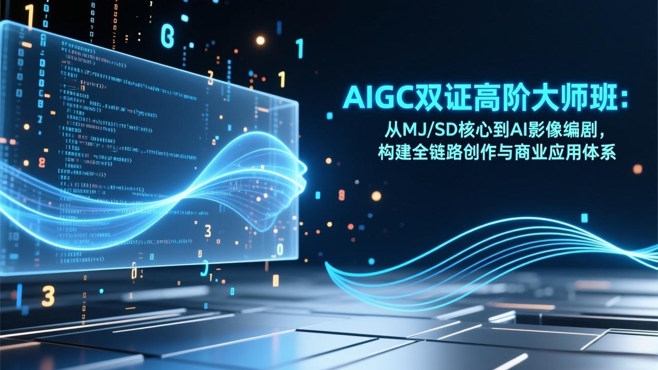 AIGC双证高阶大师班：从MJ/SD核心到AI影像编剧，构建全链路创作与商业应用体系-创客副业