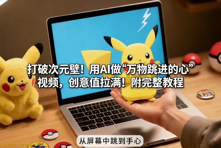 打破次元壁！用AI做【万物跳进手心】视频，创意值拉满！附完整教程-创客副业
